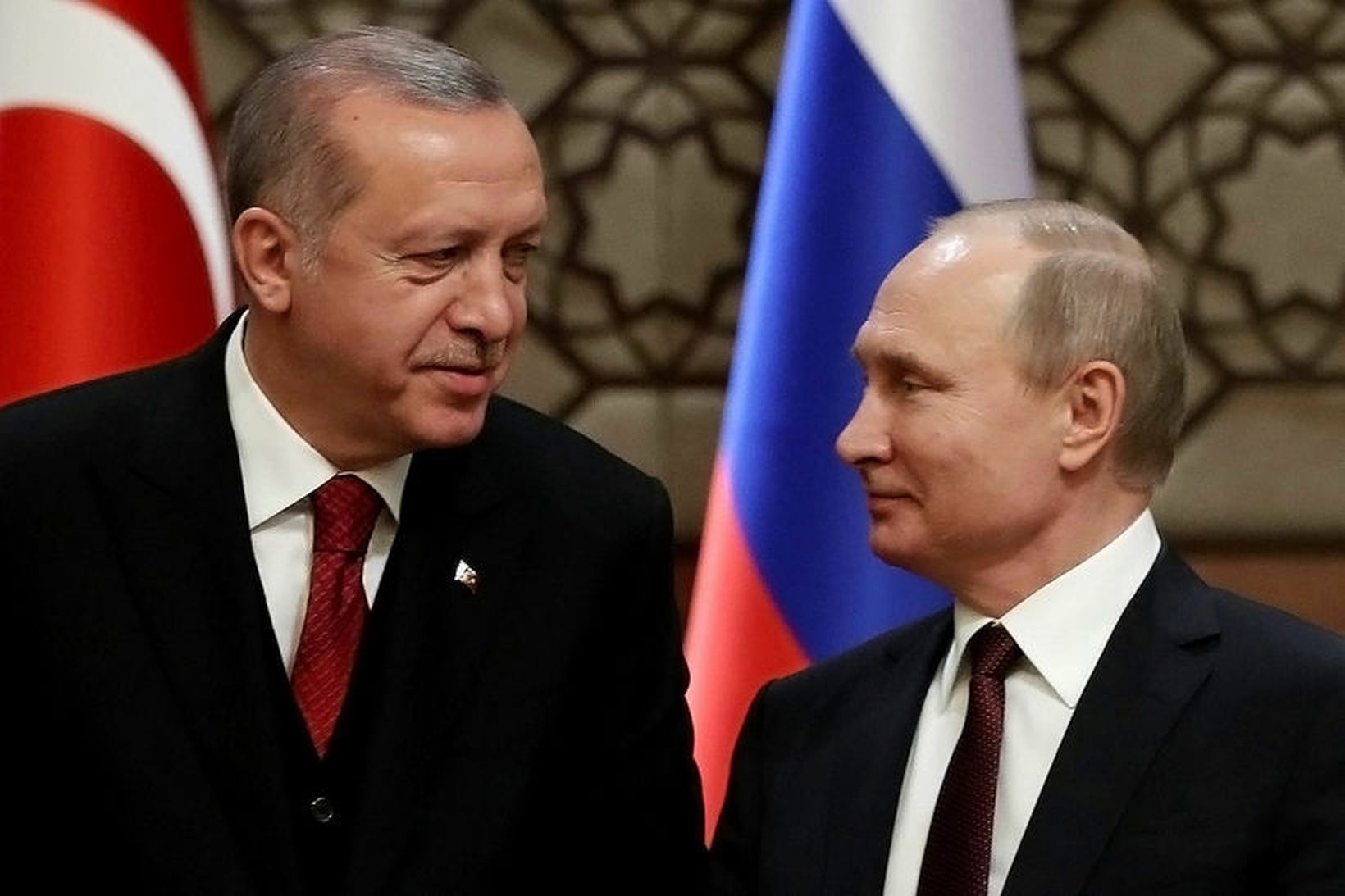 Recep Tayyip Erdogan og Vladimír Pútín.