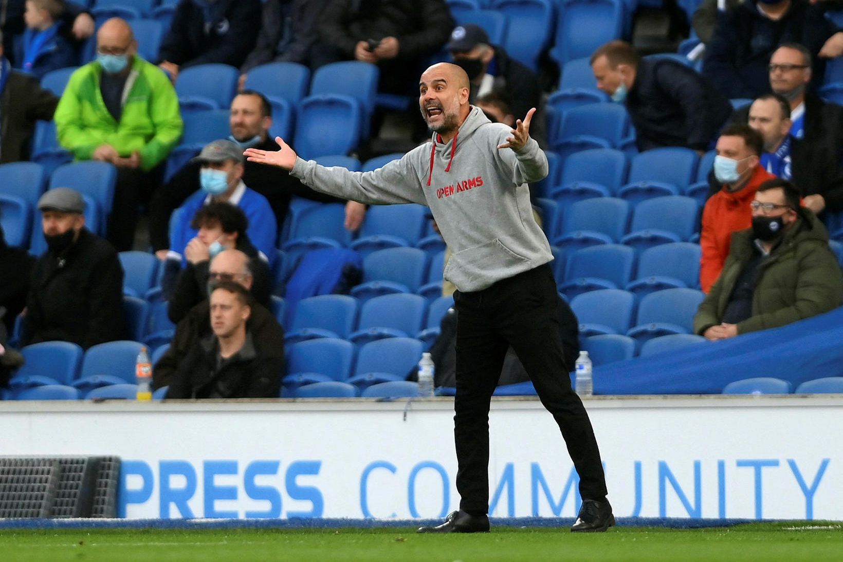 Pep Guardiola er knattspyrnustjóri Manchester City.