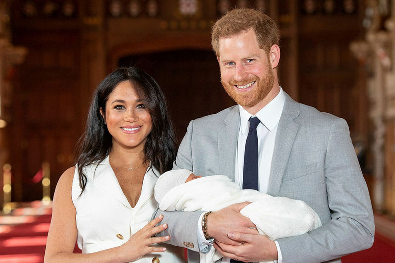 Meghan og Harry eignuðust sitt fyrsta barn í maí.
