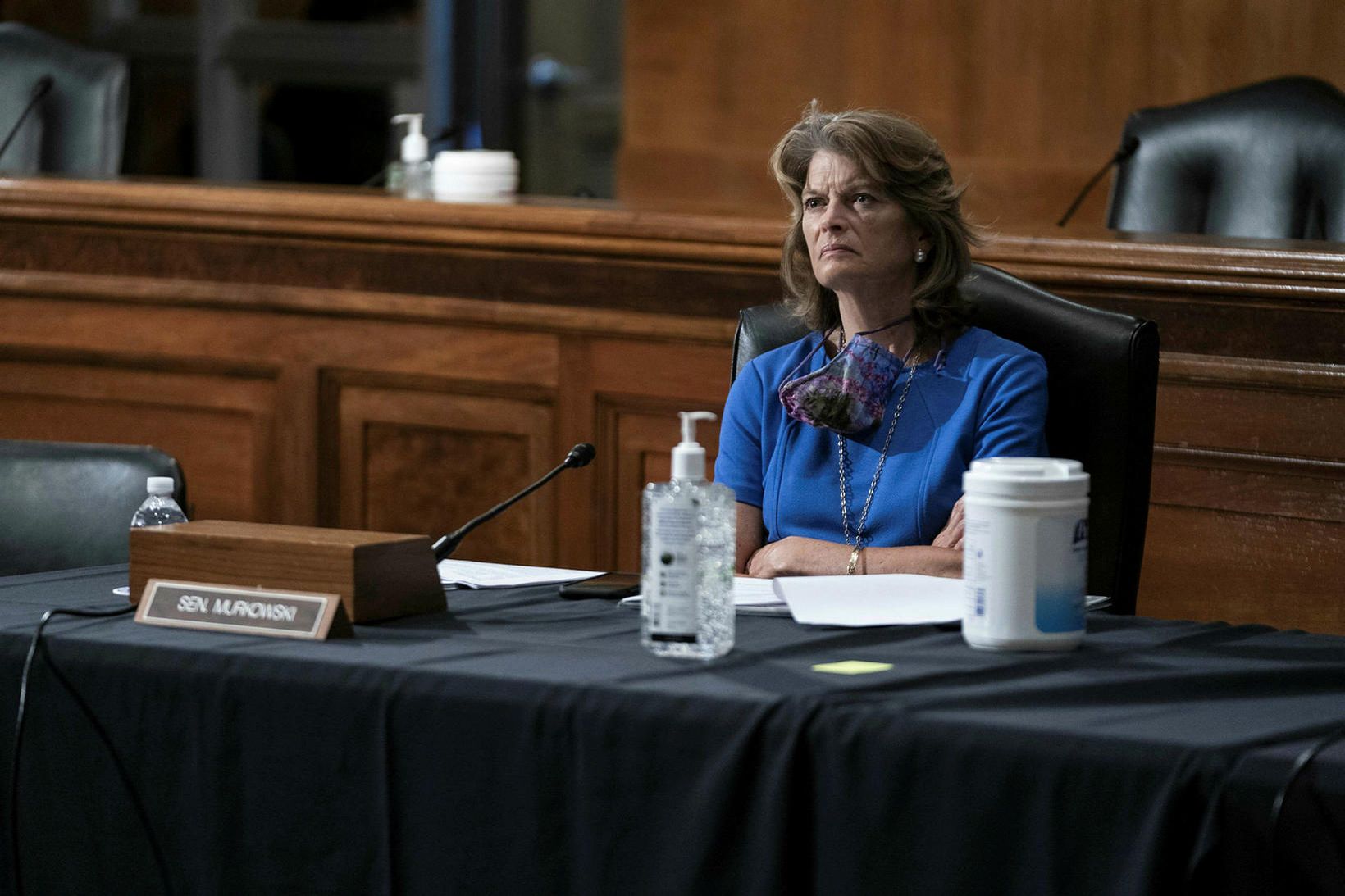 Murkowski á þingi í Washington-borg í dag.