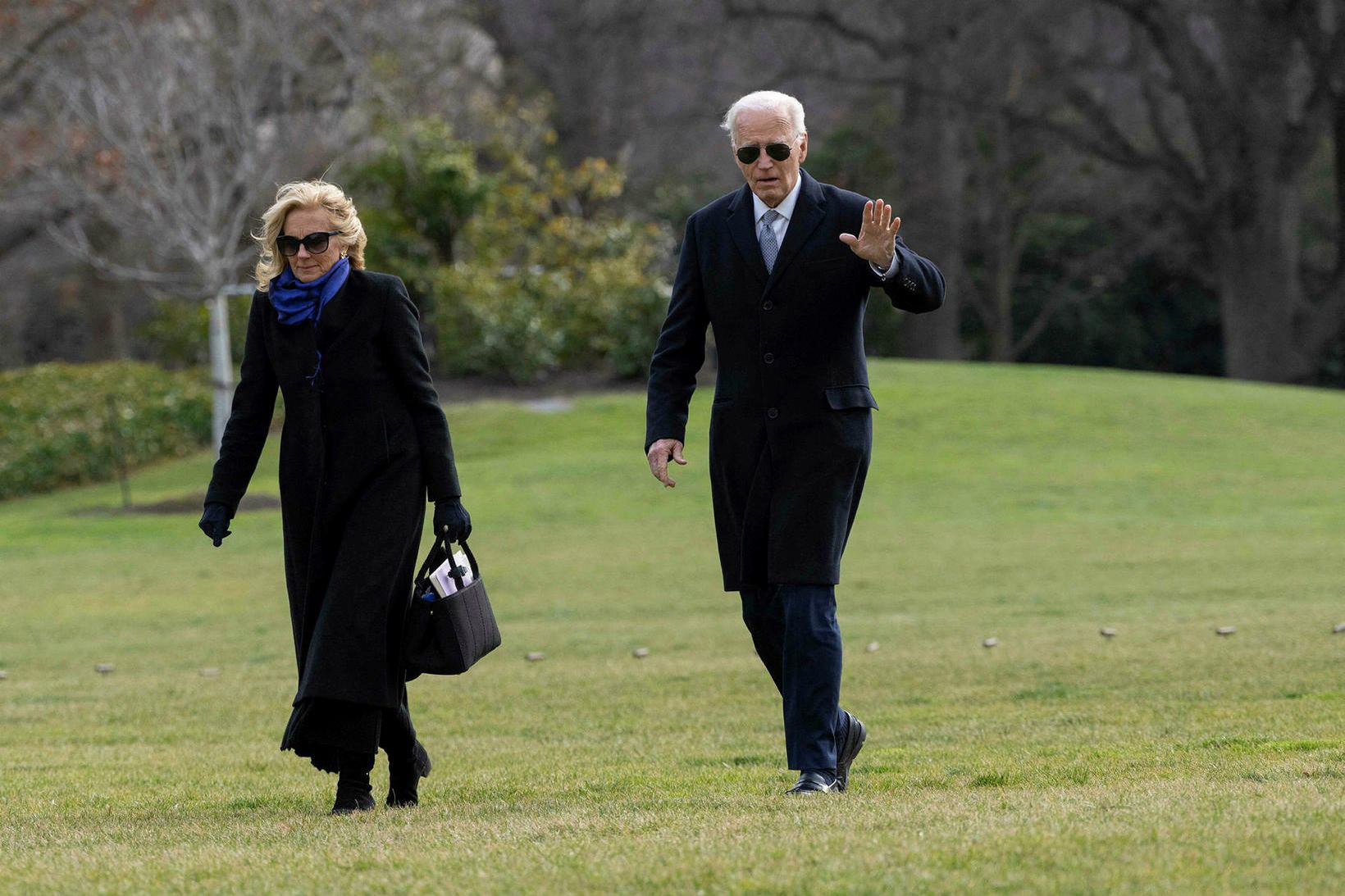 Joe Biden ásamt eiginkonu sinni, Jill Biden.