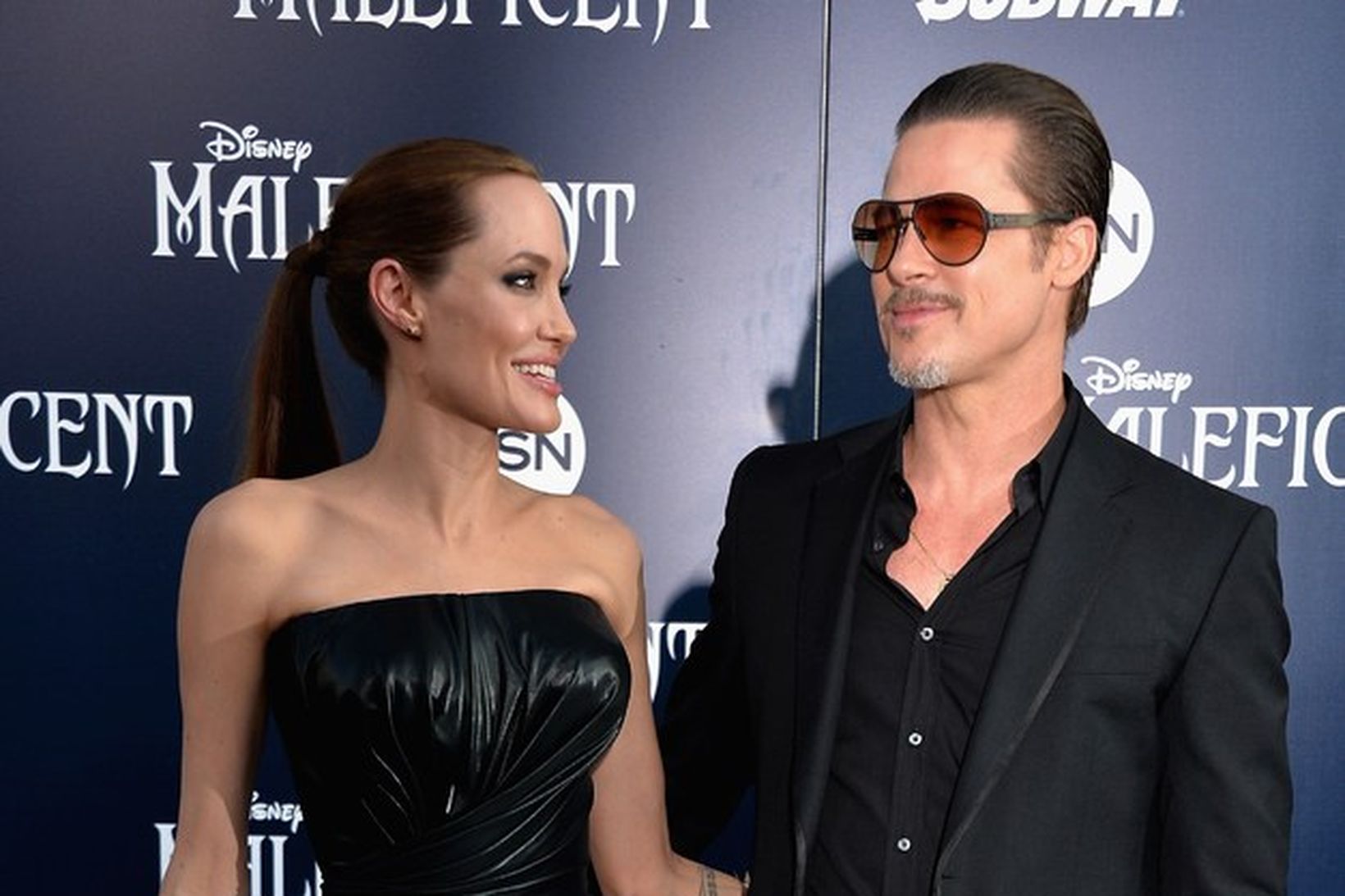 Leikkonan Angelina Jolie og leikarinn Brad Pitt.