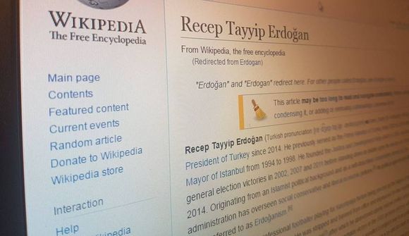 Erdogan lokaði á Wikipedia