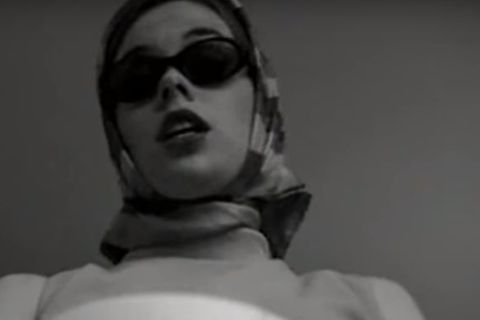 Katrin Jakobsdóttir in the video Listen Baby, a single released by the Bang Gang in 1996.