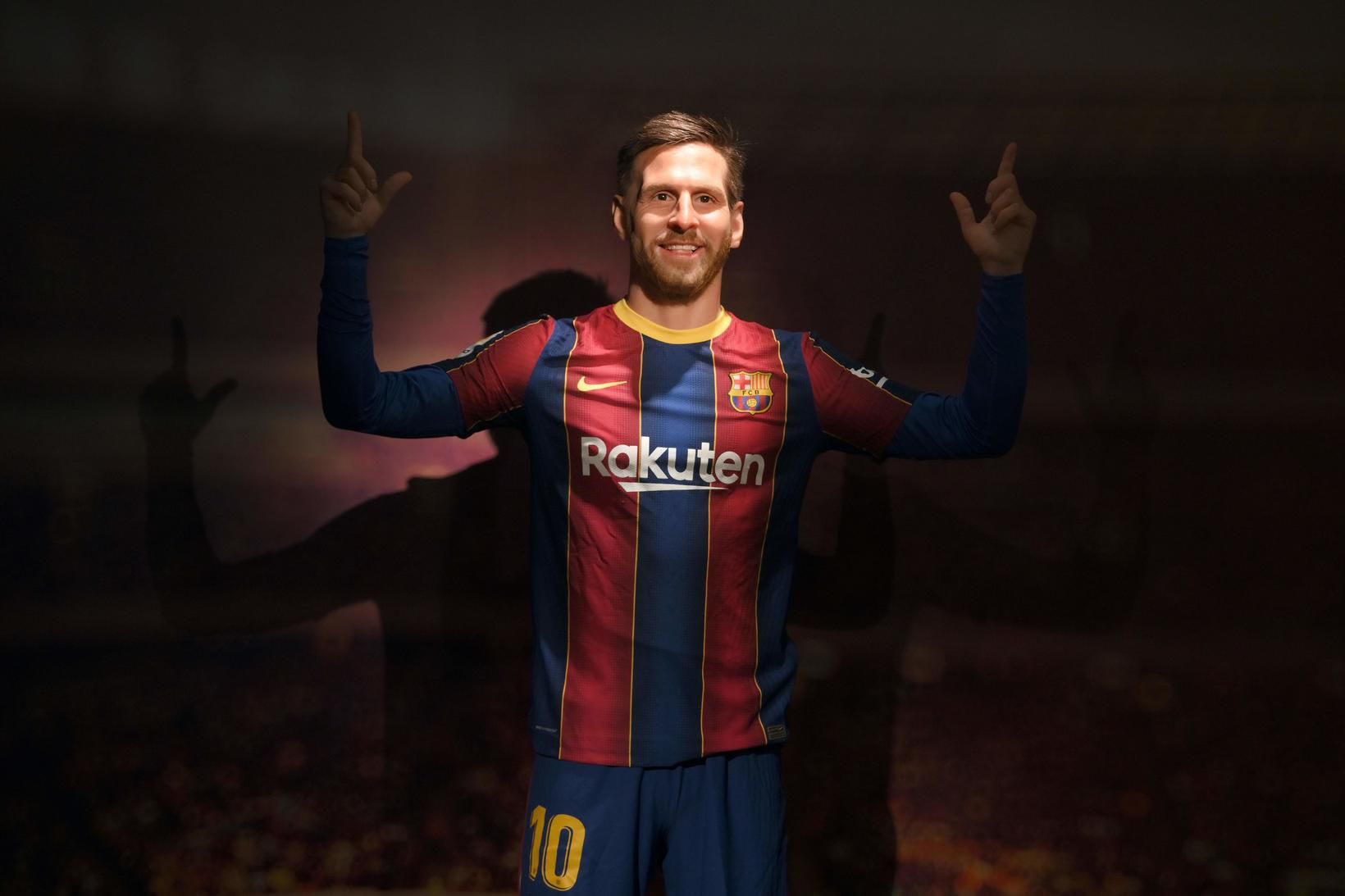 Vaxmyndin af Lionel Messi.