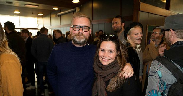 Gunnar Örn Sigvaldason og Katrín Jakobsdóttir.