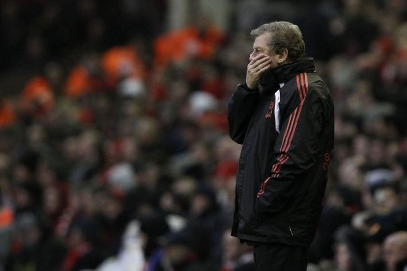 Roy Hodgson fylgist með sínum mönnum gegn Bolton í fyrradag.