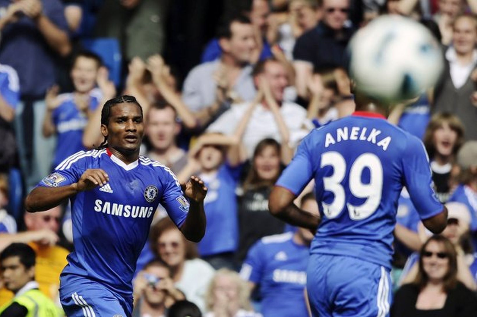 Florent Malouda og Nicolas Anelka hafa fagnað mörkum fyrir Chelsea …