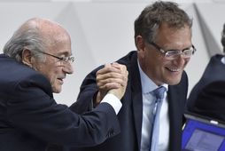 Sepp Blatter og Jerome Valcke.