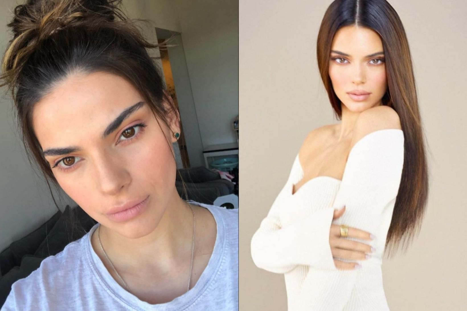 Teona Chachua (t.v.) þykir einstaklega lík Kendall Jenner.