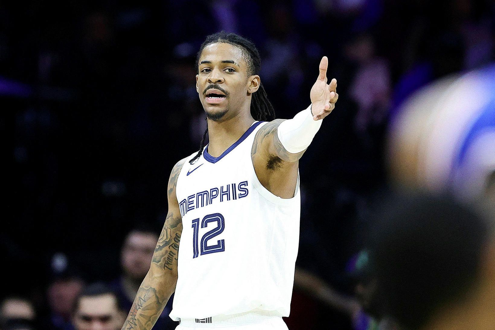 Ja Morant í leik með Memphis Grizzlies á tímabilinu.