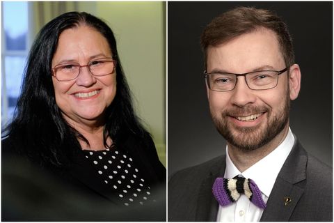 Inga Sæland from the People's Party and Björn Leví Gunnarsson from the Pirate Party. Their parties presented the motion for no-confidence vote for the sitting government.