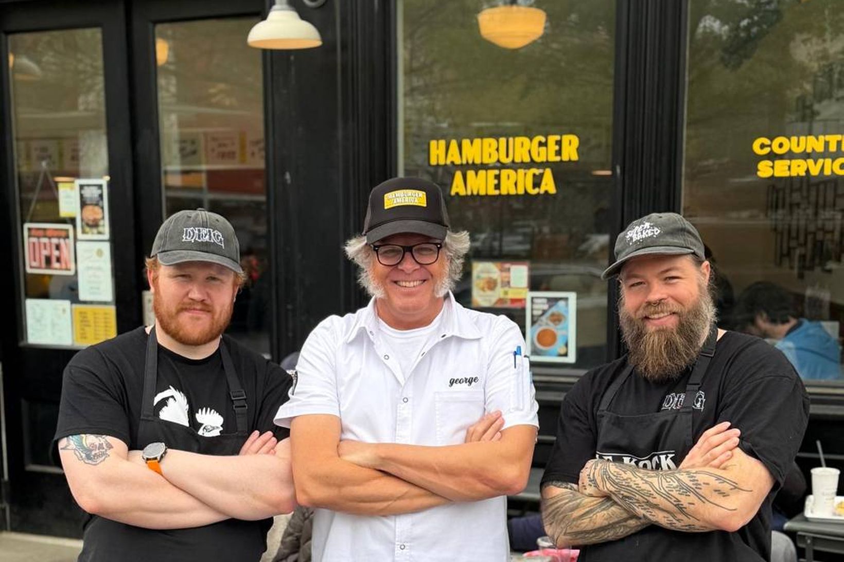 Mokuðu út hamborgurum í New York