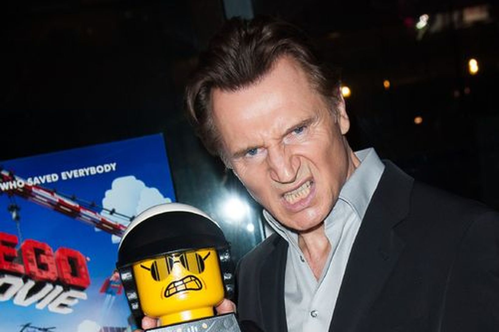 Liam Neeson slær á létta strengi.