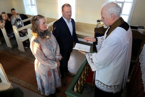 The wedding ceremony.