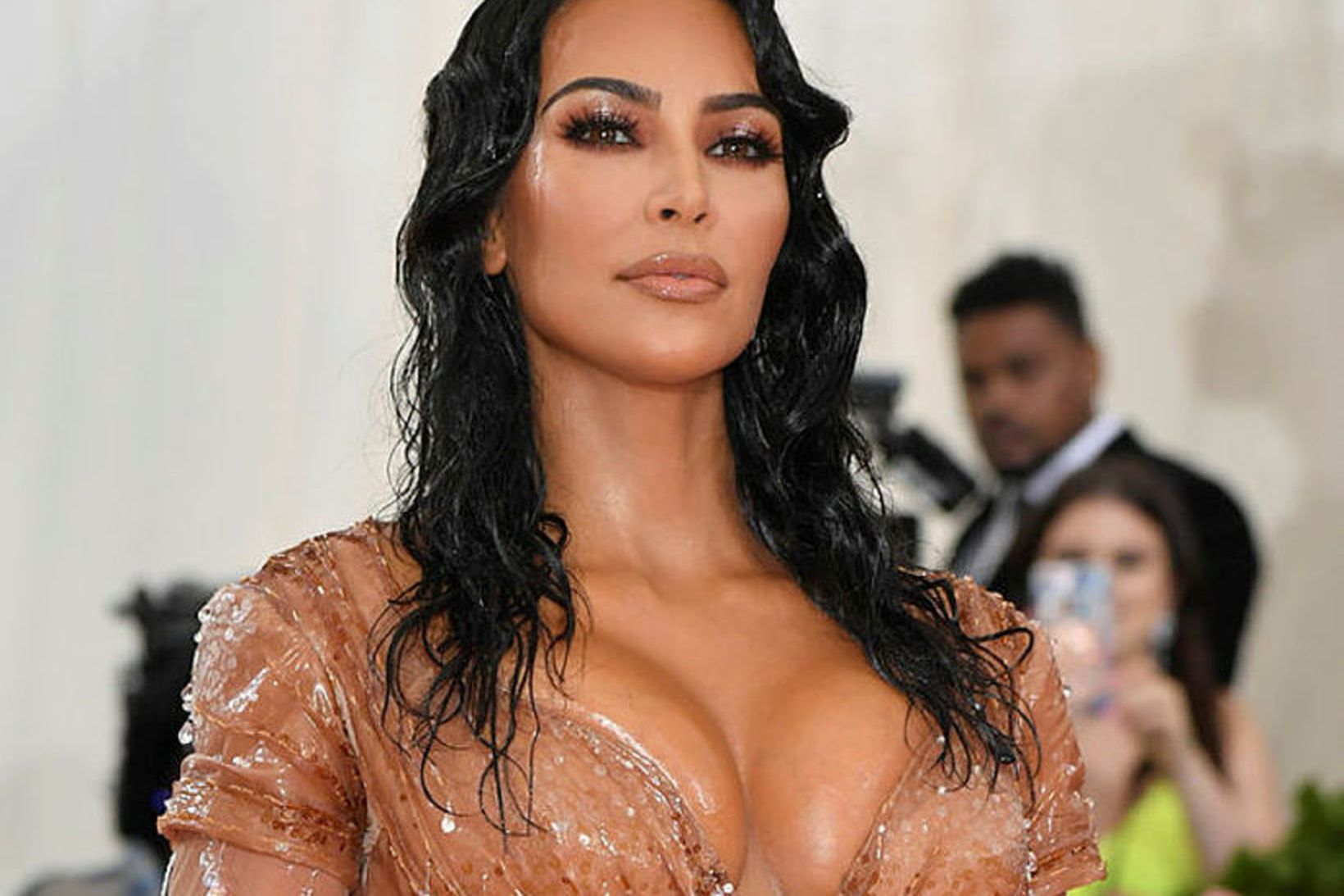 Kim Kardashian heimsótti fanga á dauðadeild í gær.