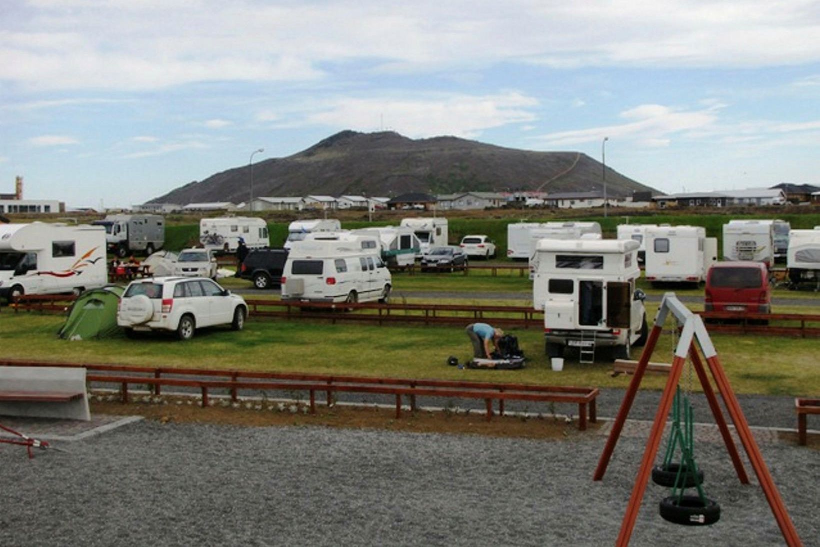 Tjaldsvæðið í Grindavík er uppbókað alla daga.