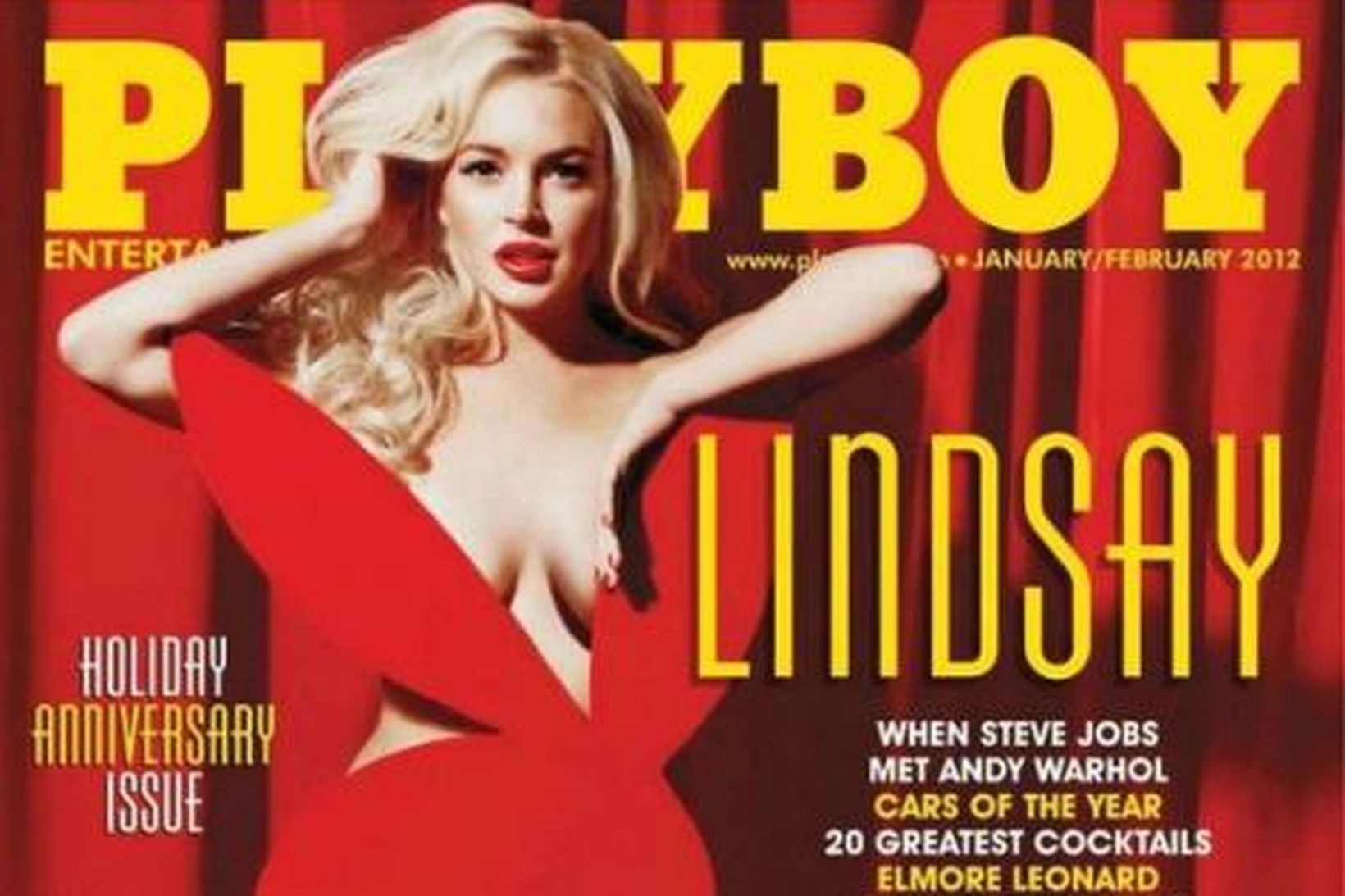 Lindsay Lohan á forsíðu Playboy.