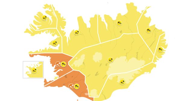 Veðurviðvaranir gefnar út fyrir allt landið