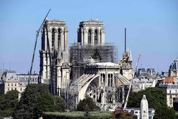 Notre-Dame eftir eldsvoðann.