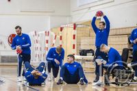 Æfing karlalandsliðsins í handbolta