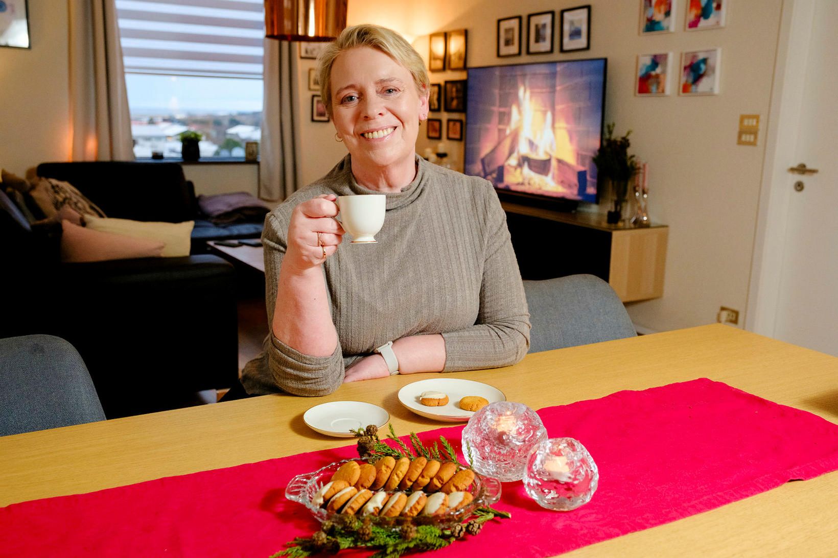 Katrín Lillý Sveinsdóttir bakar góðar smákökur.