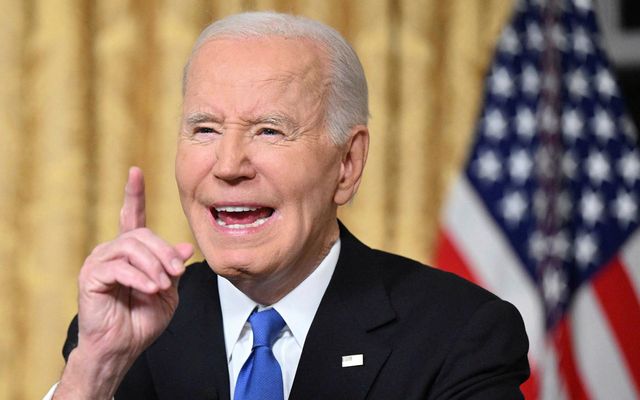 Joe Biden Bandaríkjaforseti flutti kveðjuræðu sína áður en hann lét af embætti í dag og …