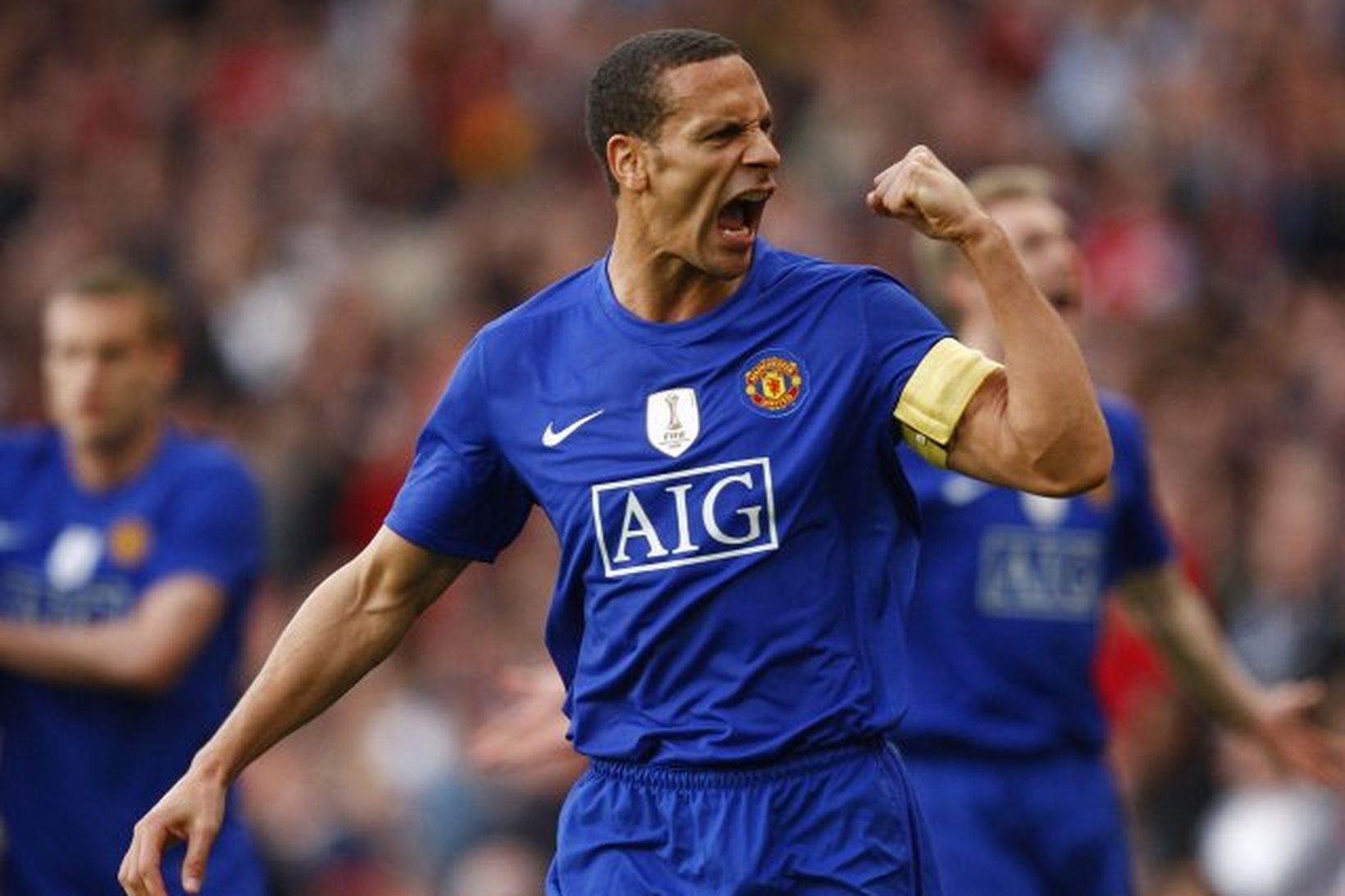 Rio Ferdinand verður í hjarta varnarinnar hjá United.