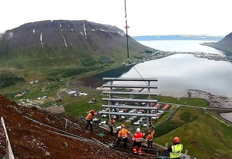 A view over Ísafjörður, the West Fjords.