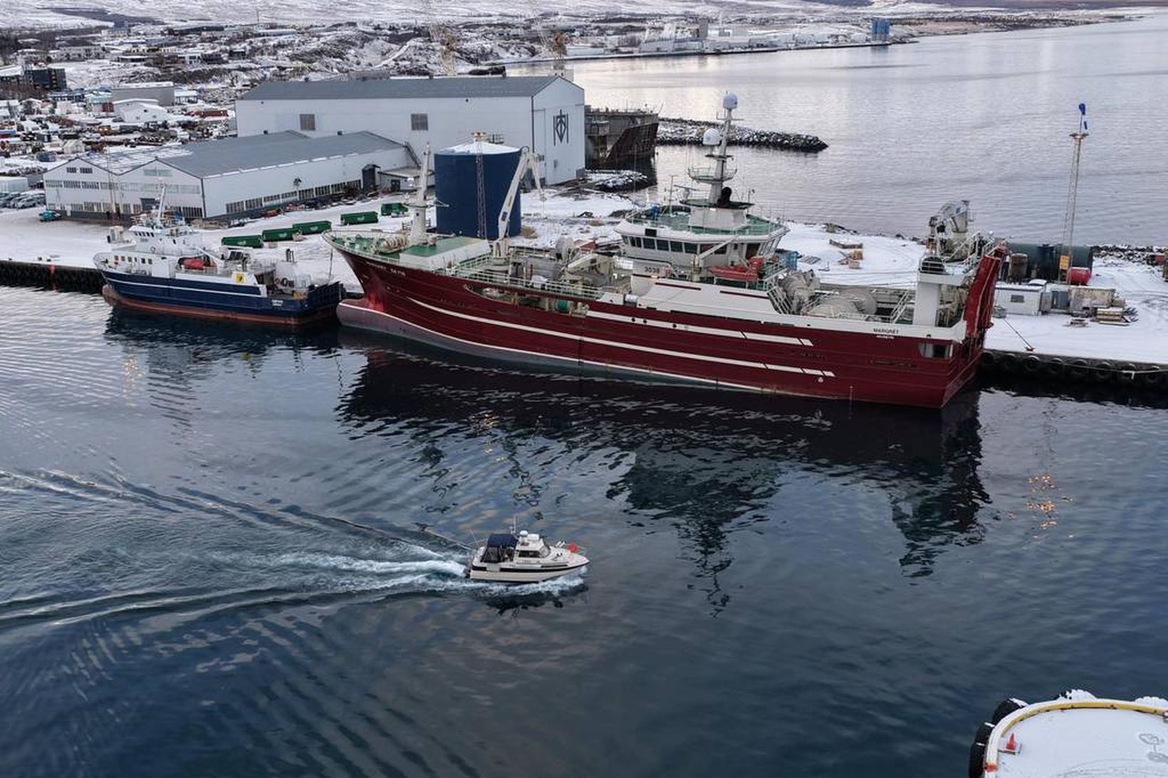 Páll Kristjánsson, framkvæmdastjóri Slippsins á Akureyri, bendir á að lítið .
