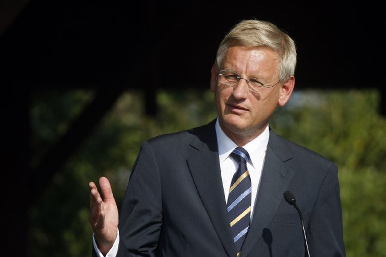 Carl Bildt, utanríkisráðherra Svíþjóðar.