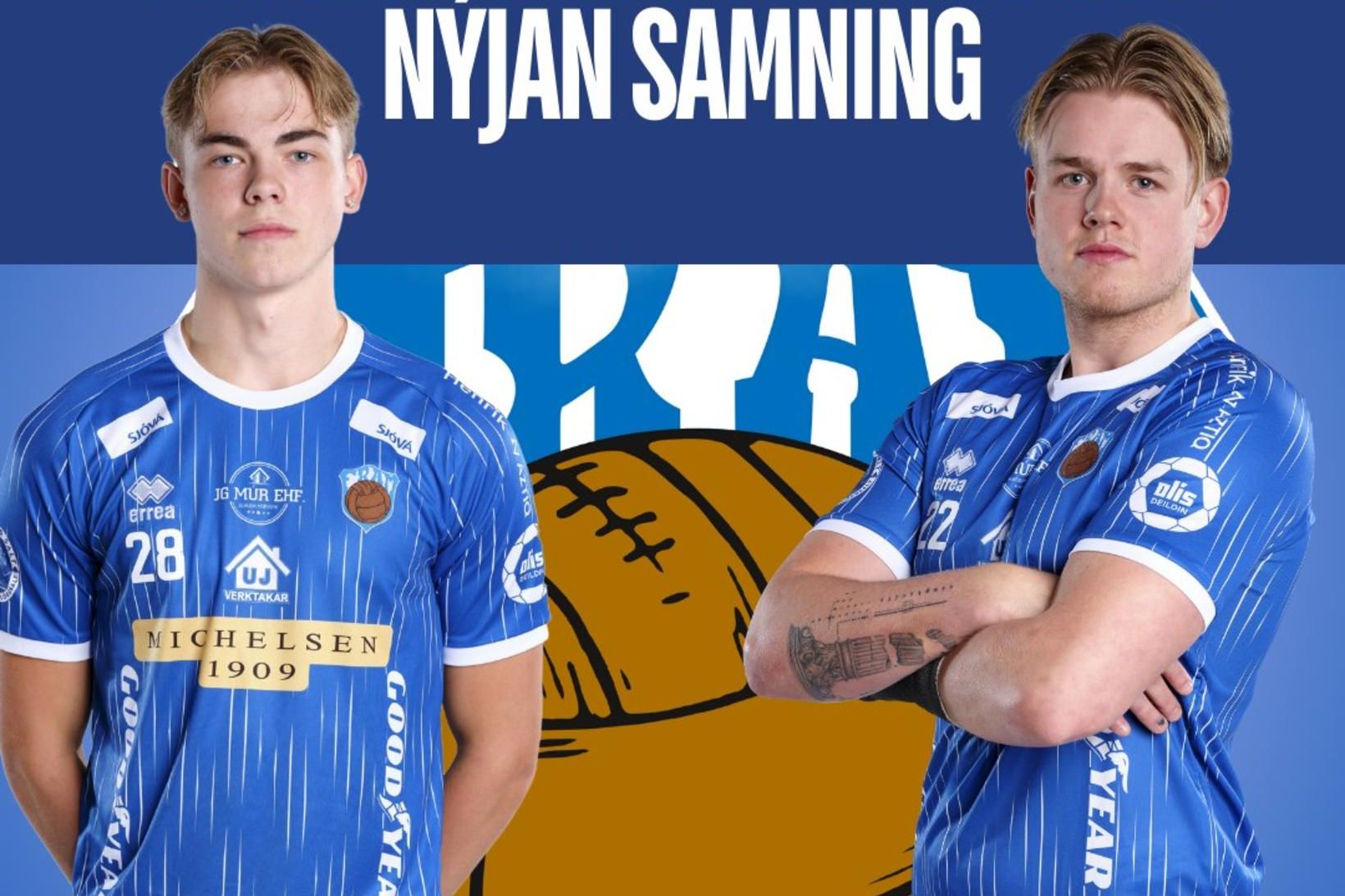 Max Emil Stenlund og Dagur Fannar Möller.