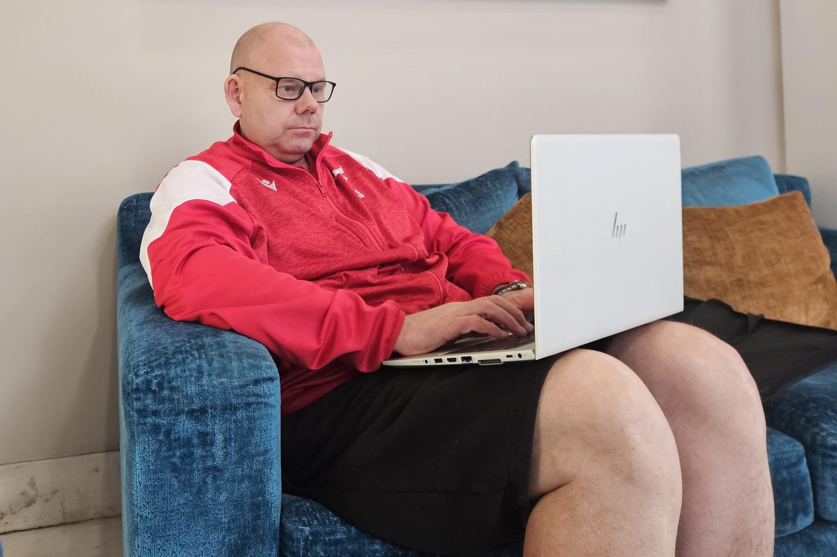 Ágúst Jóhannsson duglegur í vinnunni á Spáni.