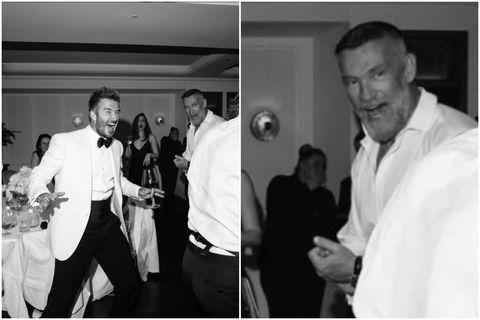 Hér má sjá myndir af David Beckham og Björgólfi Thor Björgólfssyni.