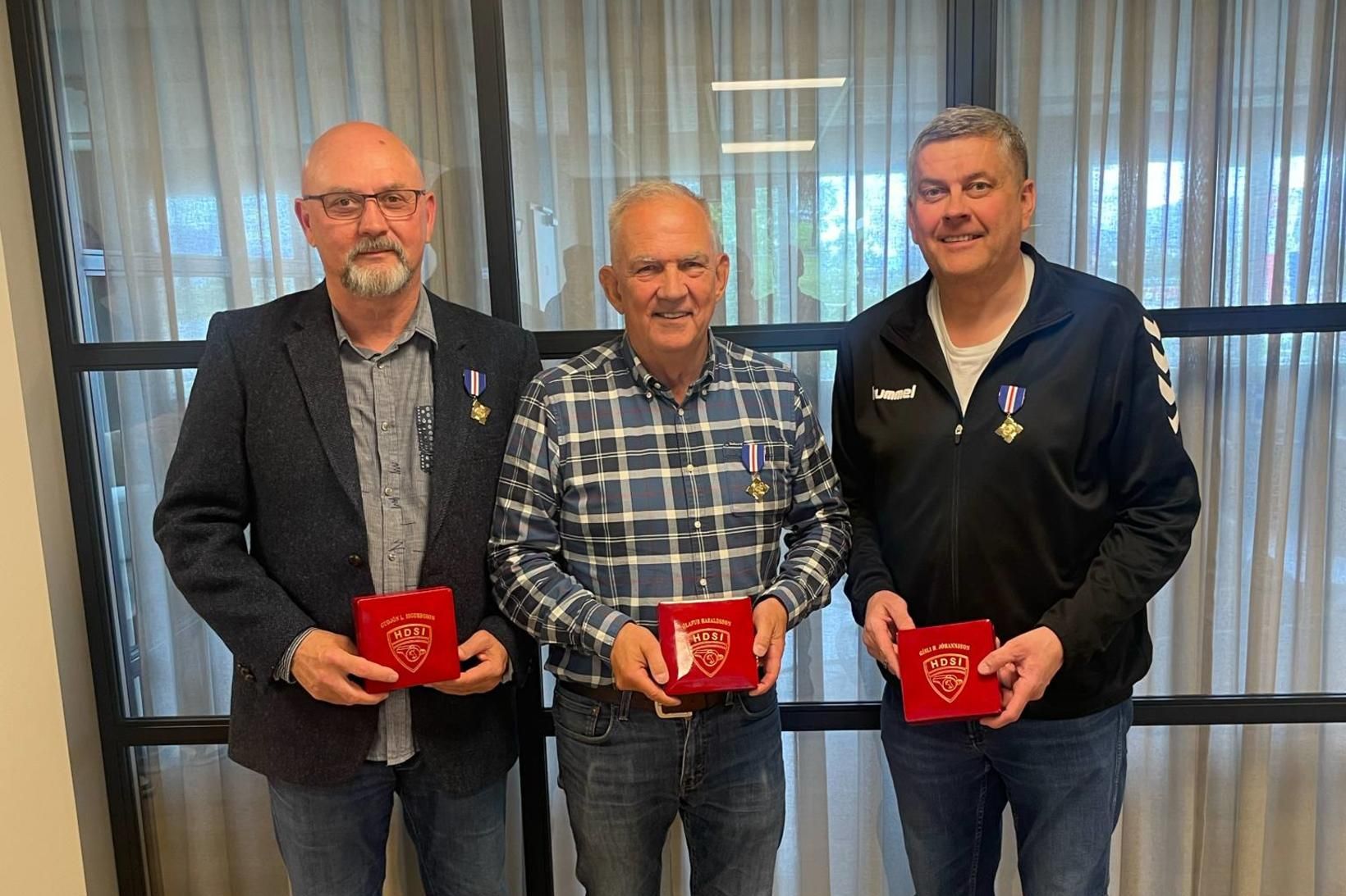 Guðjón L. Sigurðsson, Ólafur Örn Haraldsson og Gísli Hlynur Jóhannsson …