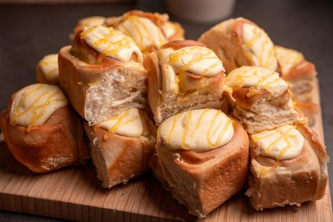 Gómsætir snúðar með lemon curd.