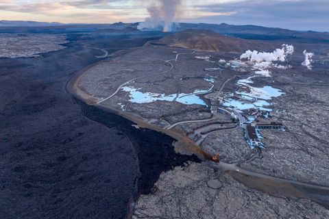 Hér má sjá mynd sem ljósmyndarinn Hörður Kristleifsson tók fyrr í dag.