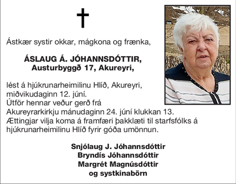 Áslaug Á. Jóhannsdóttir,