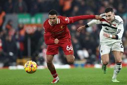 Trent Alexander-Arnold í leiknum í dag.