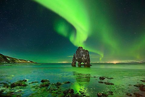 Northern Lights in Iceland's winter skies are a breathtaking sight.