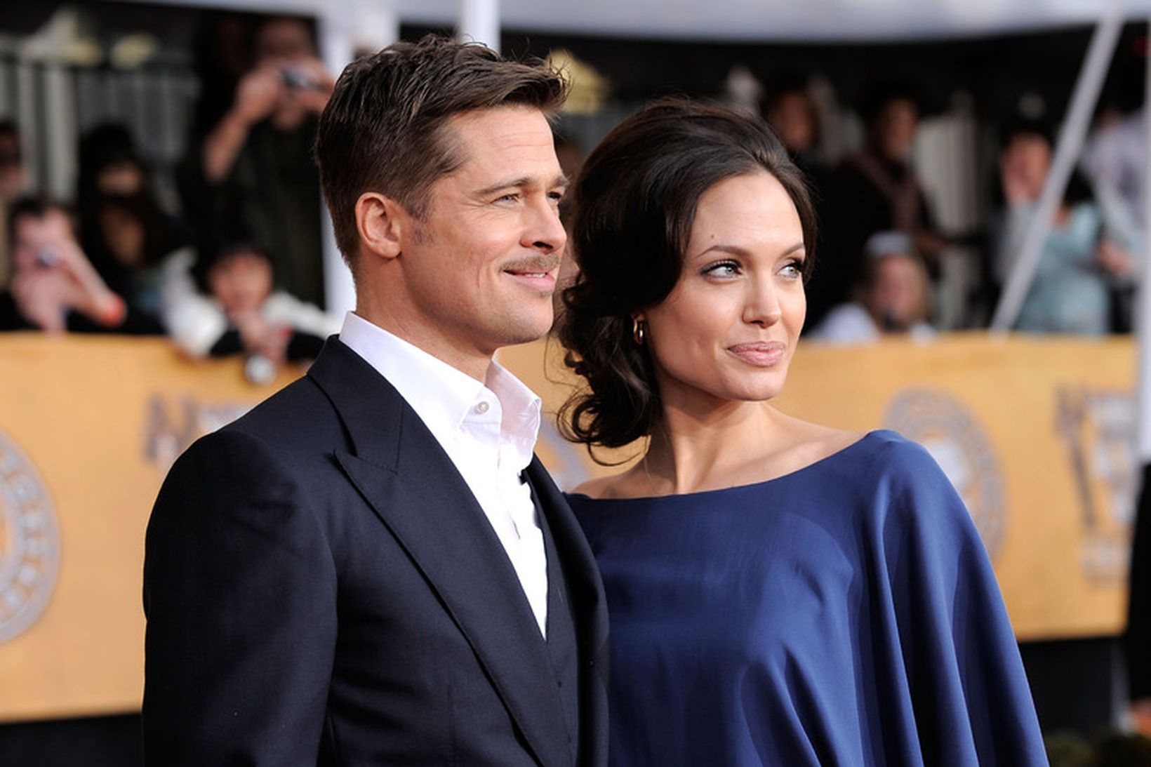 Leikarahjónin fyrrverandi, Brad Pitt og Angelina Jolie.