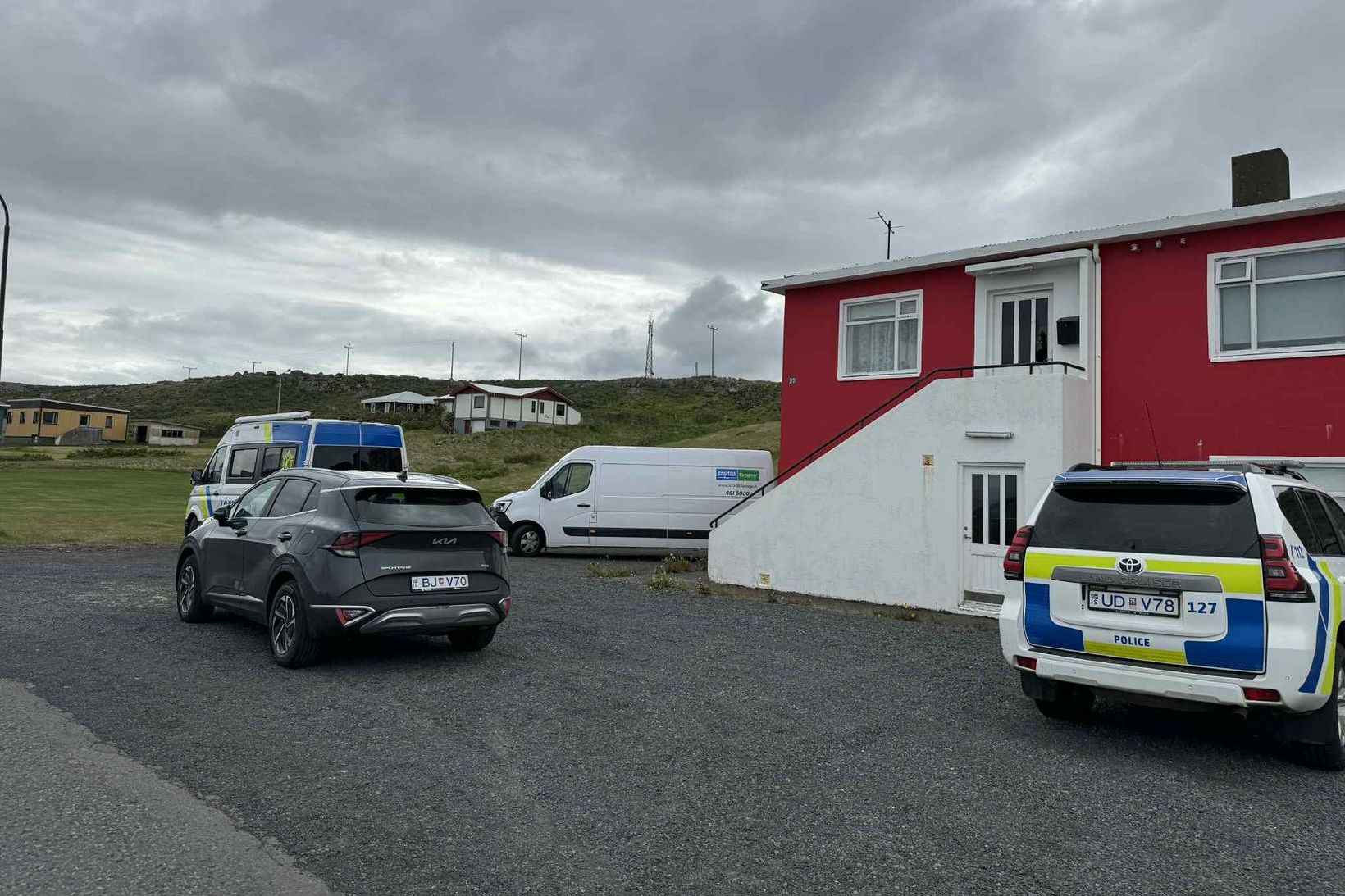 Frá aðgerðum lögreglu á Raufarhöfn.