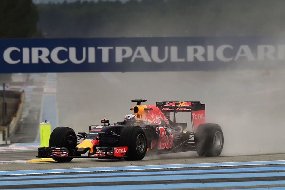 Daniel Ricciardo hjá Red Bull ók hraðast í Paul Ricard-brautinni í gær.