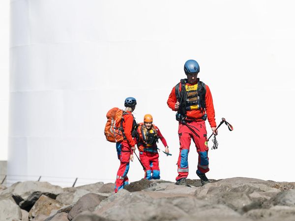 The search resumed yesterday, and the man was found in the sea shortly afterwards.
