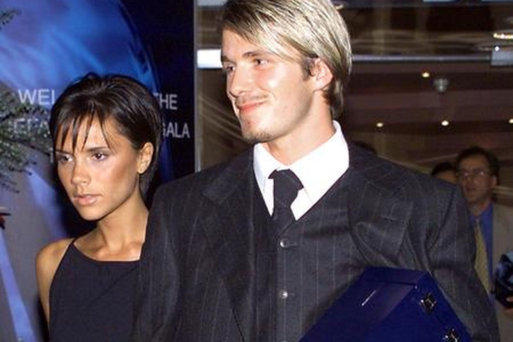 Þessi mynd af Beckham-hjónunum er tekin árið 1999, sama ár …