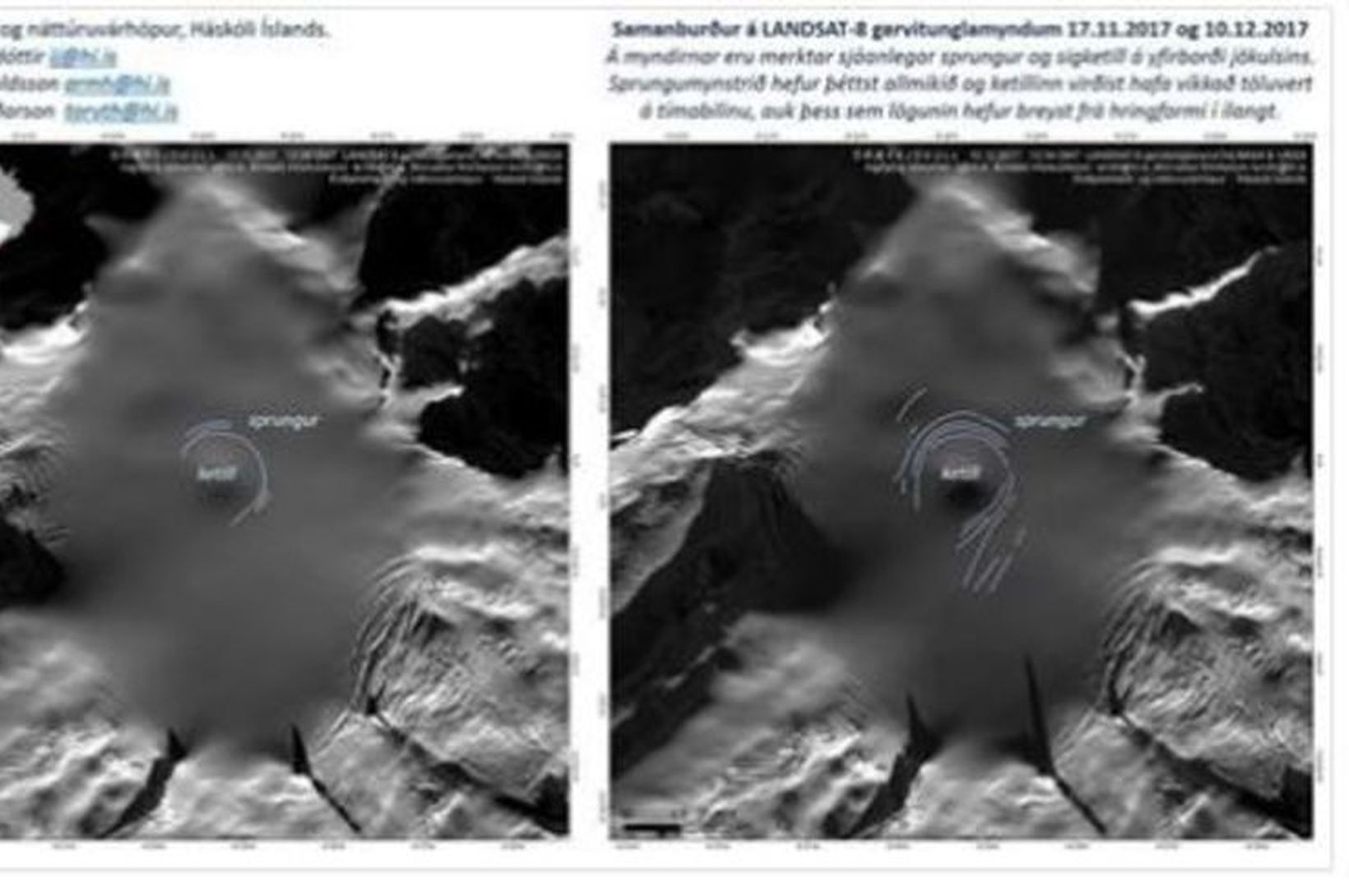 NASA gerði undanþágu vegna Öræfajökuls