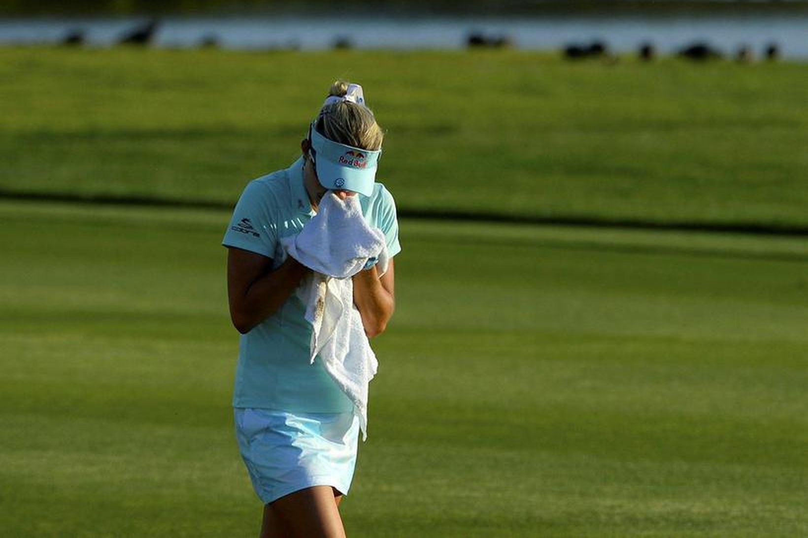 Lexi Thompson var eyðilögð undir lok móts.