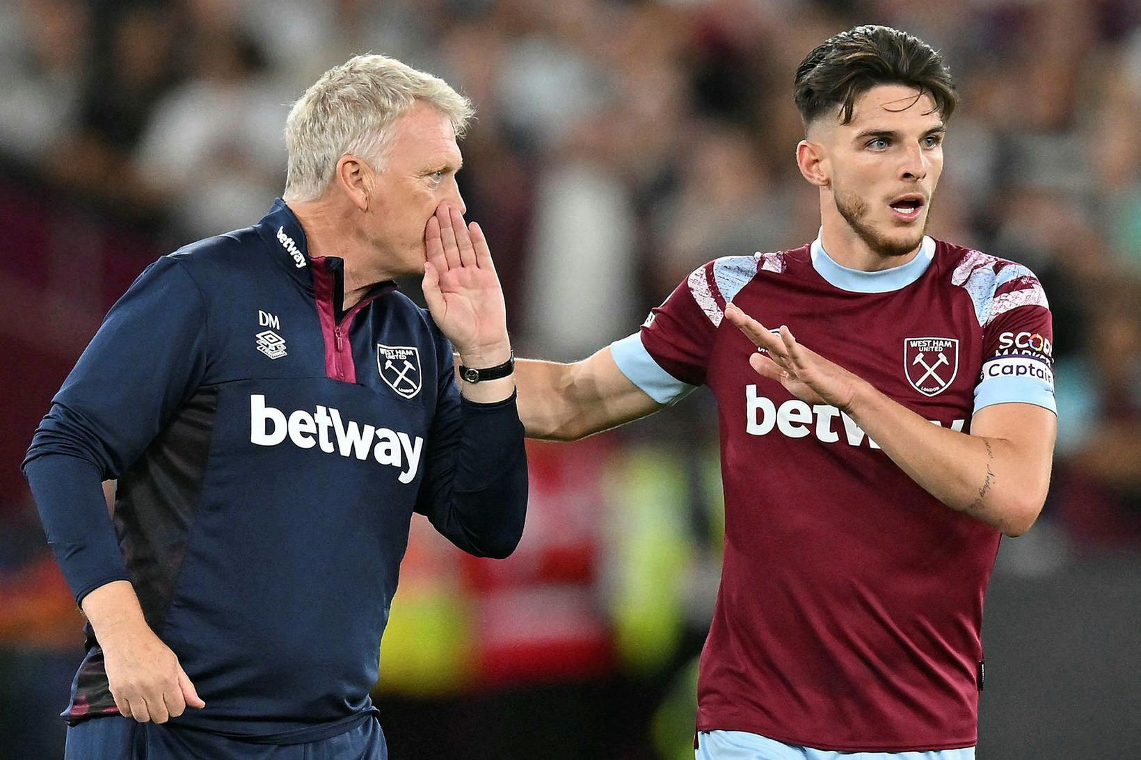 David Moyes og Declan Rice.