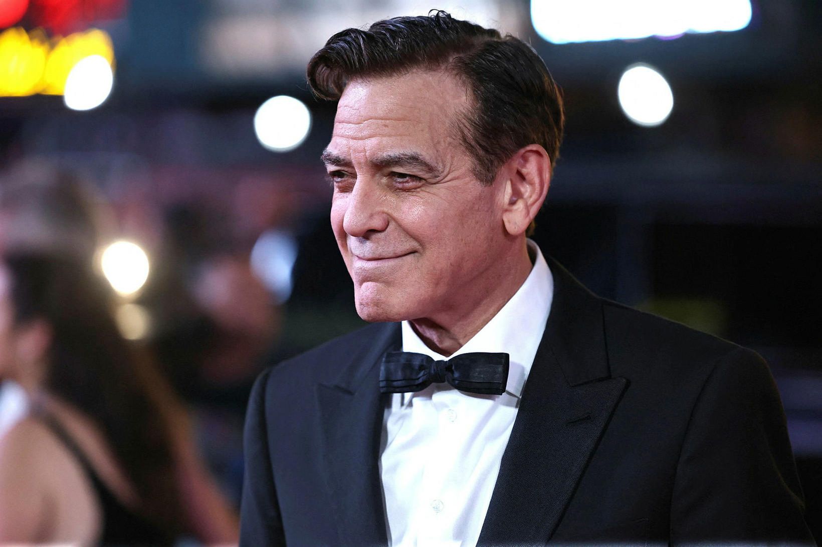 George Clooney var flottur á rauða dreglinum.