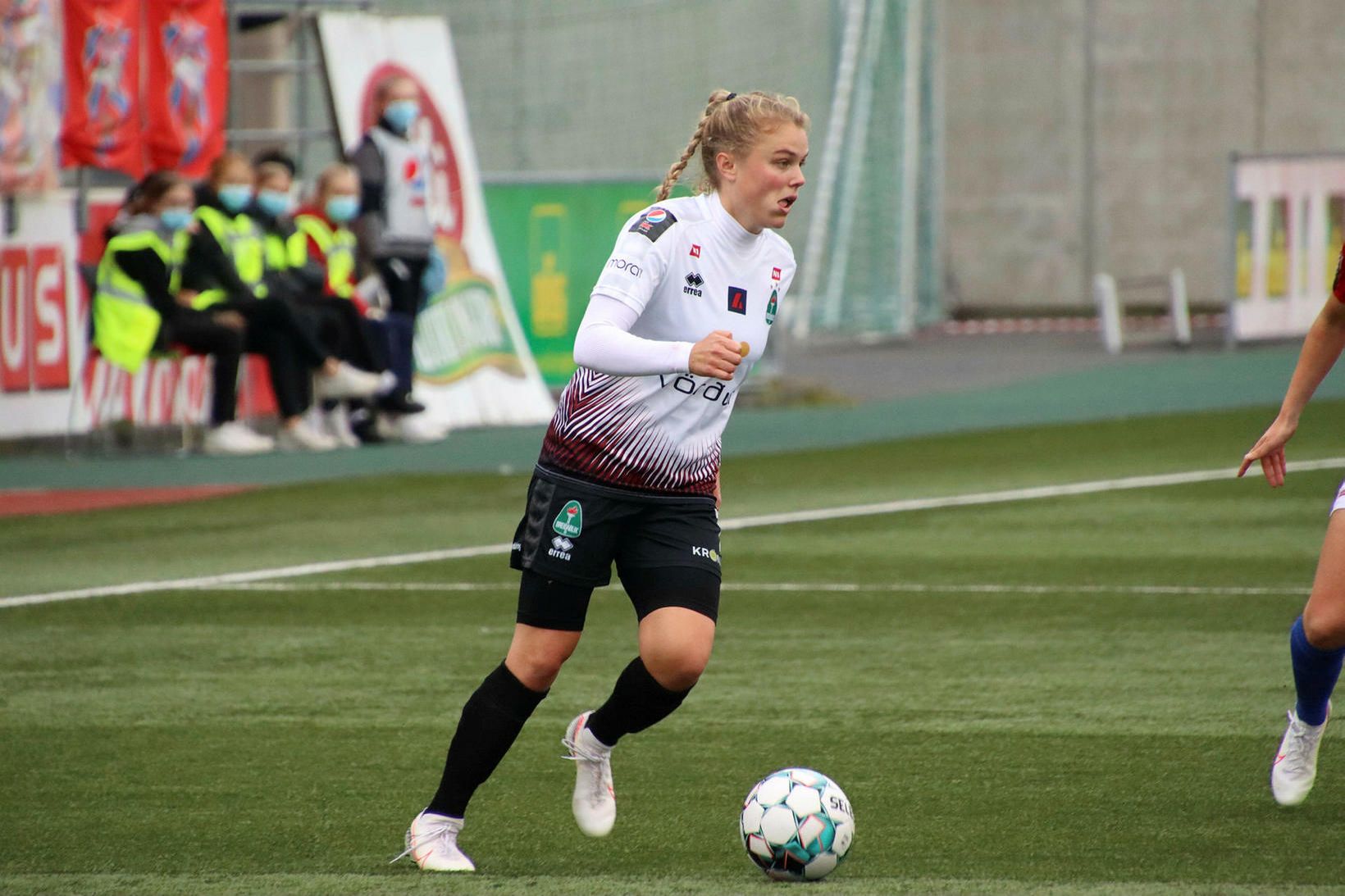 Agla María Albertsdóttir skoraði þrennu í dag.